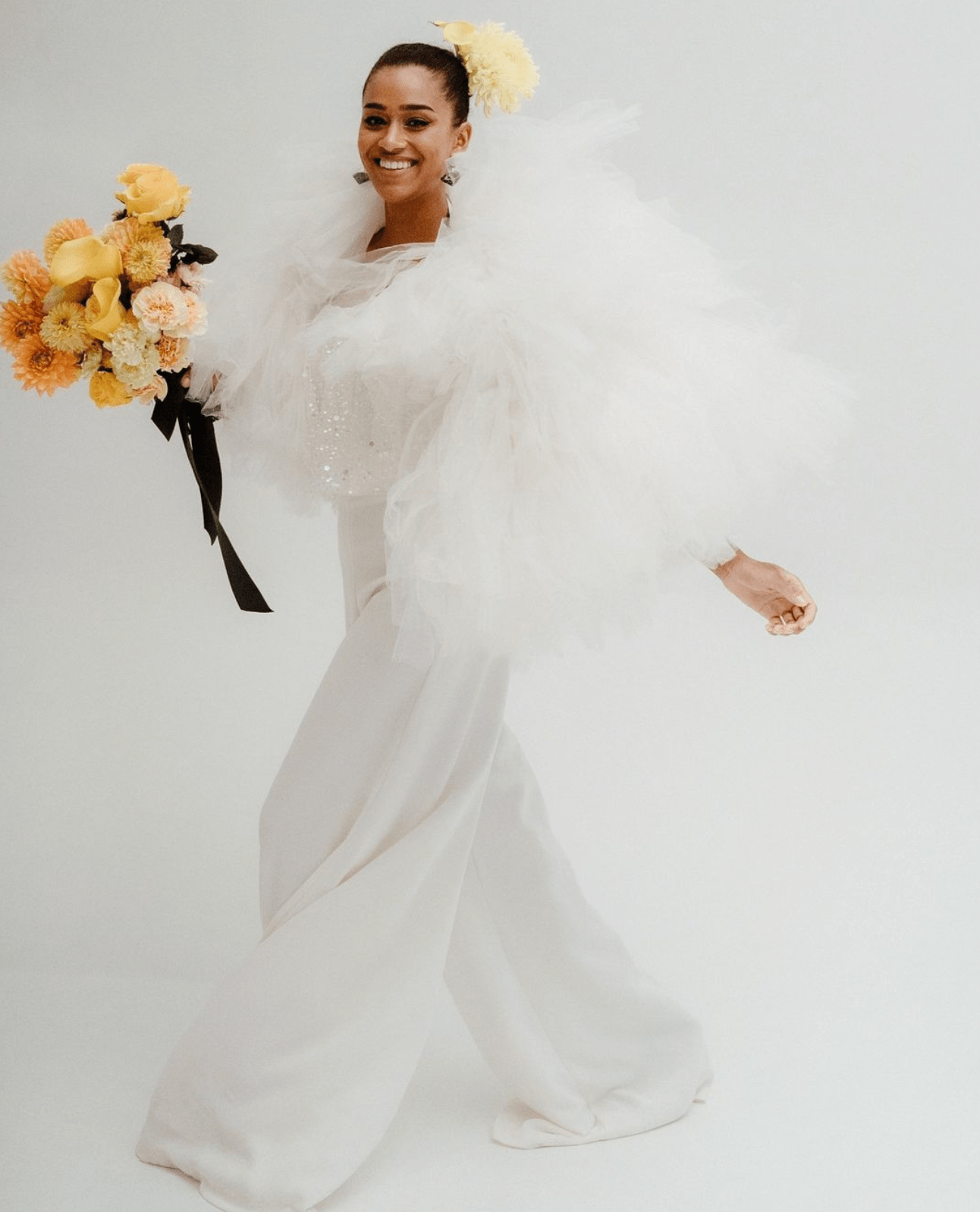 Yellow wedding bouquet summer