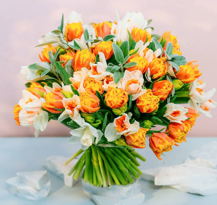 Tulips and daffodil mother's day flowers